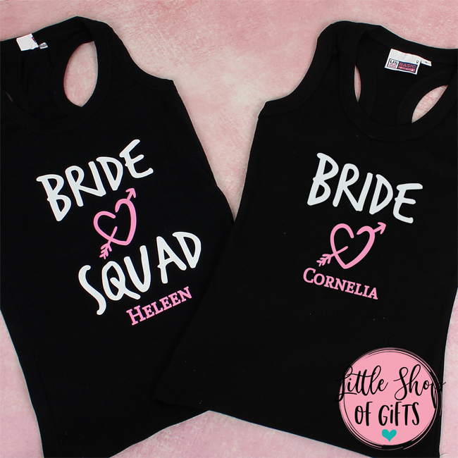 Personalized Bridal party tank top